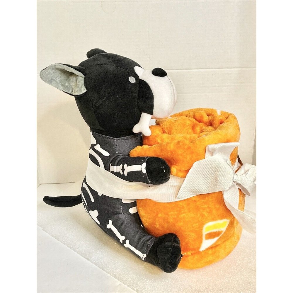Halloween The Big One Buddy And Throw Plush Dog In Skeleton Costume 50 X 60 New